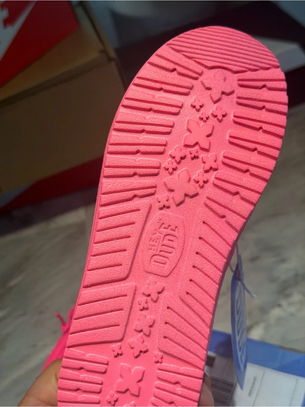 Hey Dude Kids Wally youth funk mono Slip-On Moccasins in Hot Pink